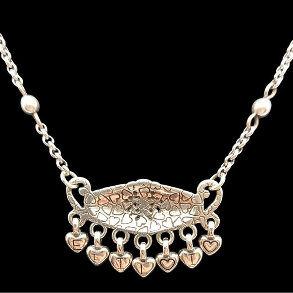 Brighton Priscilla Heart Silverplated 2-Pc Set Necklace Bracelet Collectible Tin - Picture 4 of 8